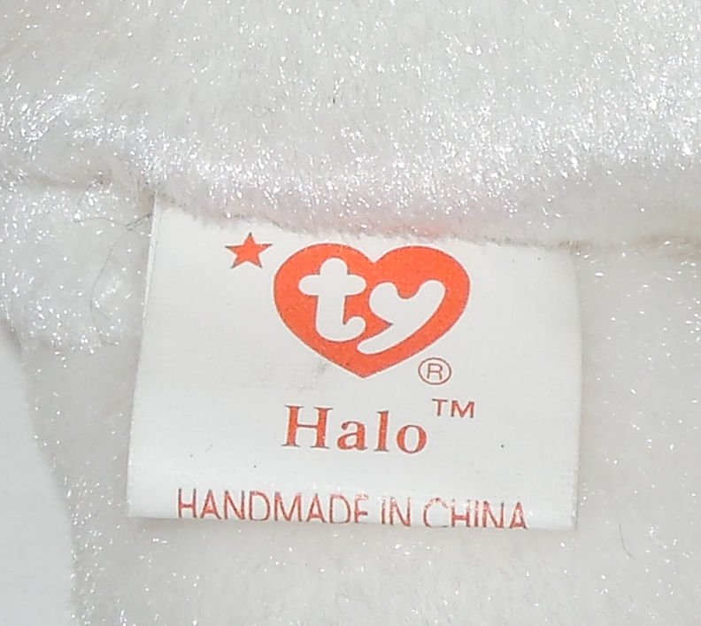 Image 4 of TY Halo Angel Bear Beanie Baby plush toy