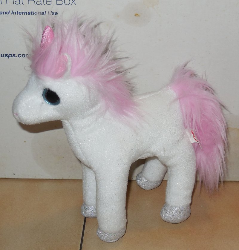Image 0 of Ty Mystic the Unicorn Beanie Baby plush toy Big Eyes