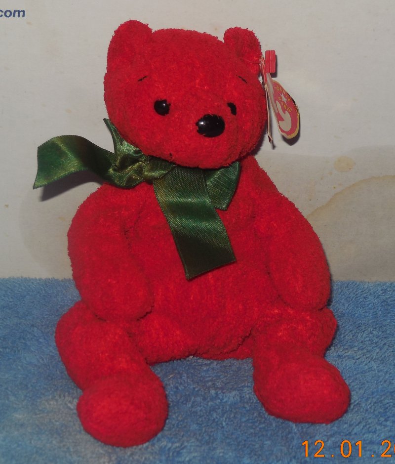 Image 0 of Ty 2000 Beanie Baby Mistletoe Bear 6