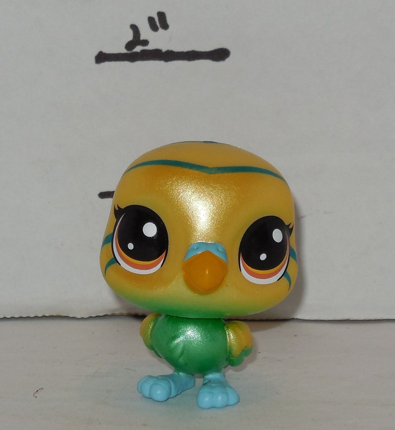 Image 0 of Littlest Pet Shop Series 2 2-64 EDIE VON KEET Yellow Blue Bird Parakeet Rare HTF