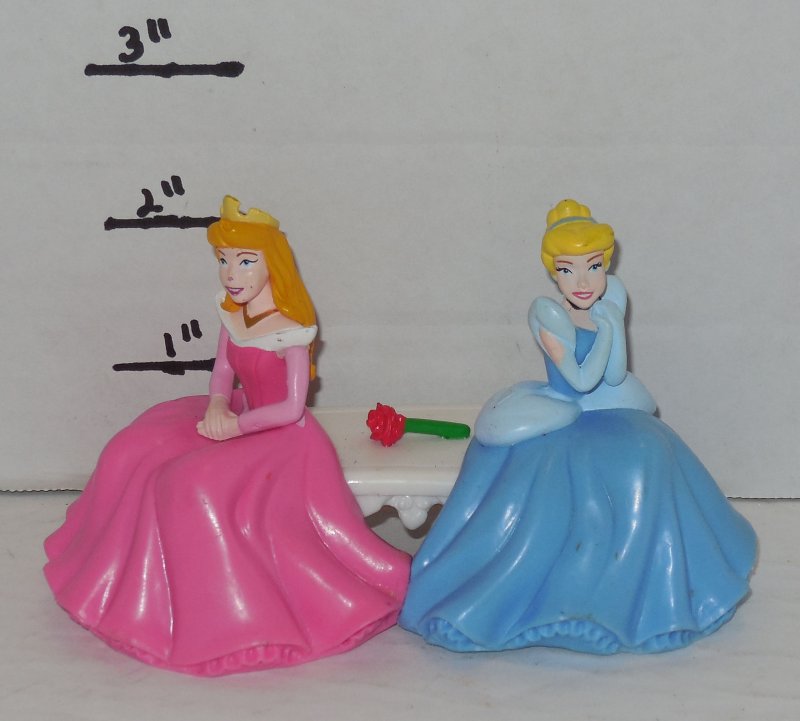 Image 0 of Disney Princess Aurora & Cinderella PVC Figure Cake Topper