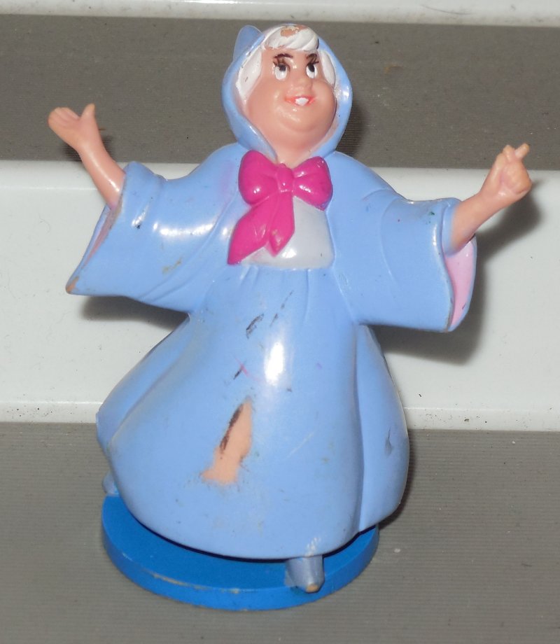 Image 0 of Disney Princess Cinderella Fairy God Mother PVC Figure Cake Topper #2