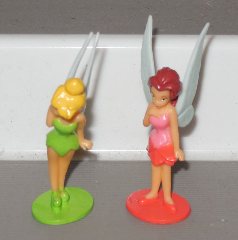 Image 0 of Disney Fairies PVC Figure Cake Topper lot of 2 Tinkerbell rosetta