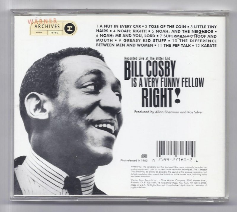 Image 1 of Bill Cosby is a Very Funny Fellow Right Music CD
