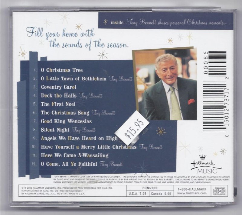 Image 1 of Hallmark Presents Christmas With Tony Bennett and the London Symphony Music CD