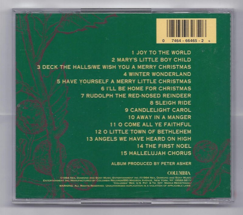 Image 1 of Neil Diamond The Christmas Album Volume 2 Music CD