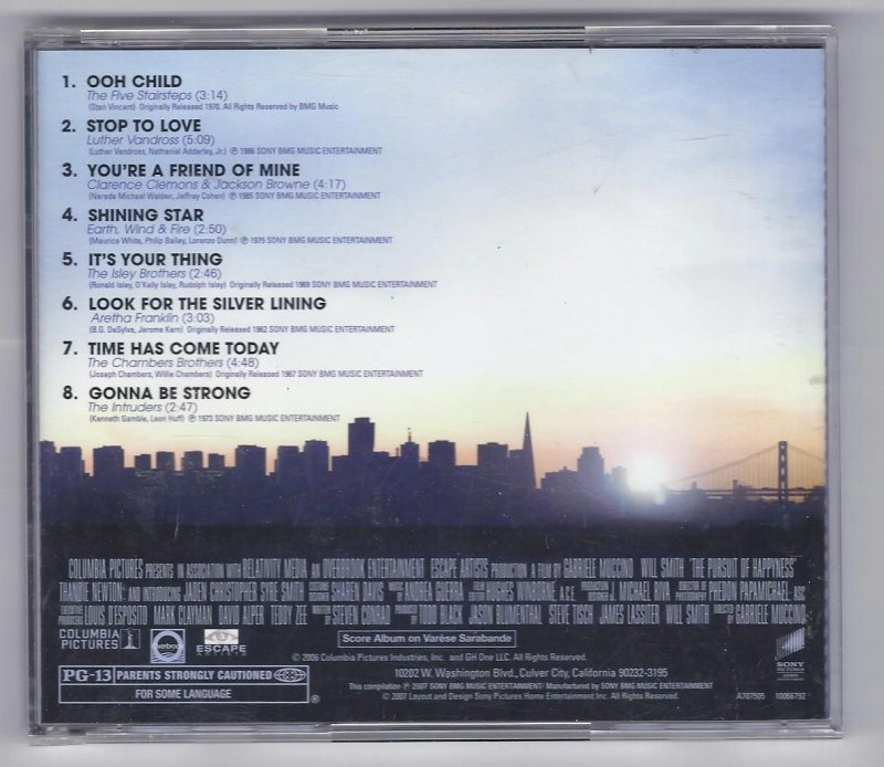 Image 1 of Music CD Sampler Inspired By The Pursuit Of Happyness