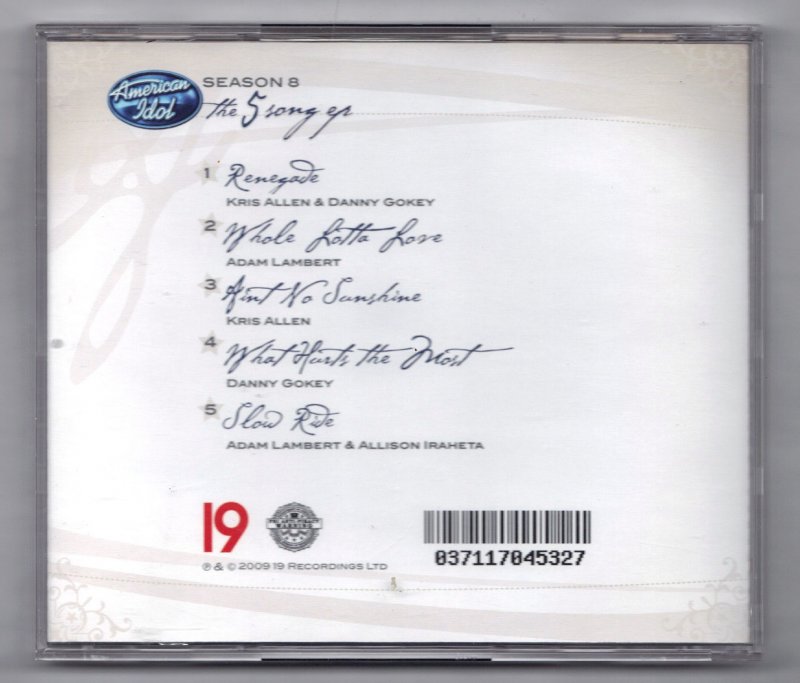 Image 1 of American Idol Season 8 The 5 Song EP Music CD