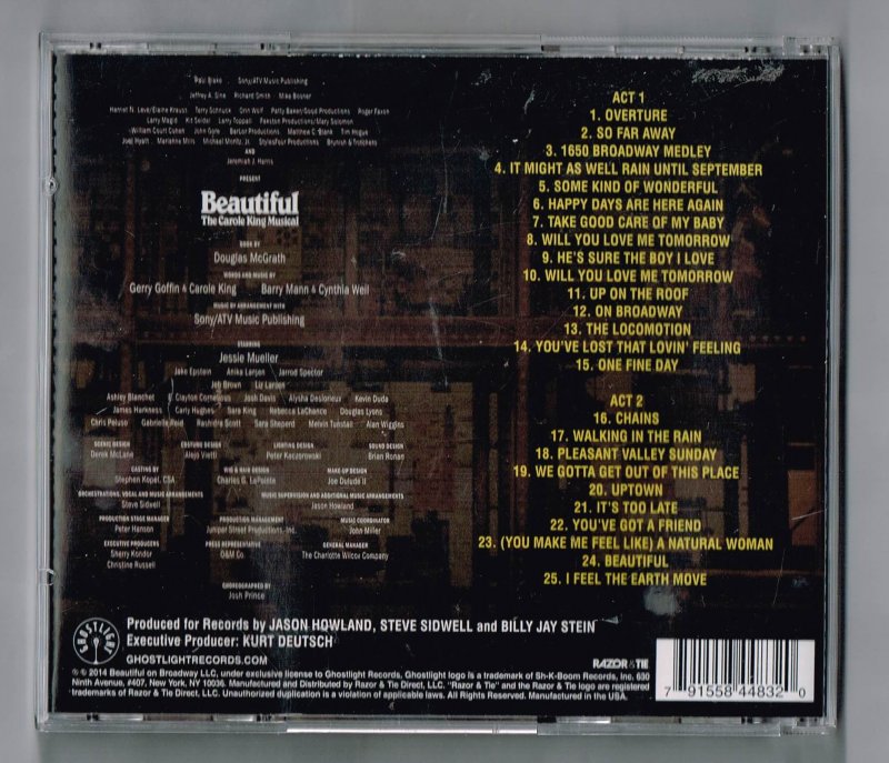 Image 1 of beautiful The Carole King Musical Original Broadway Cast Recording Music CD