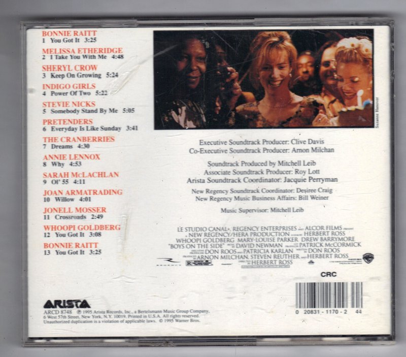 Image 1 of Boys On the Side original Motion Picture Soundtrack Music CD