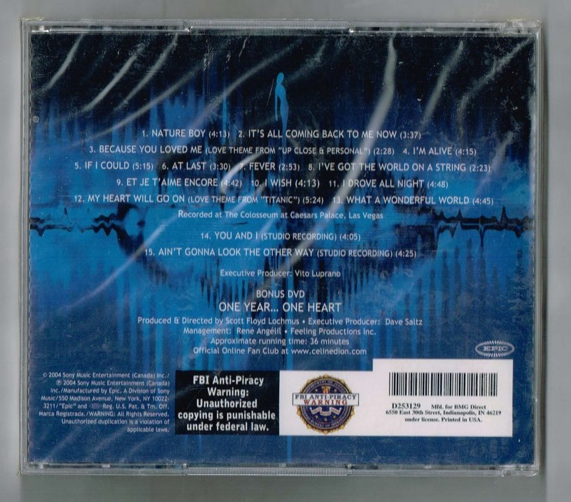 Image 1 of Celine Dion a new day live in las vegas Music CD