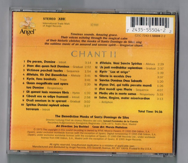 Image 1 of chant 2 The Benedictine Monks of Santo Domingo De Silos Music CD
