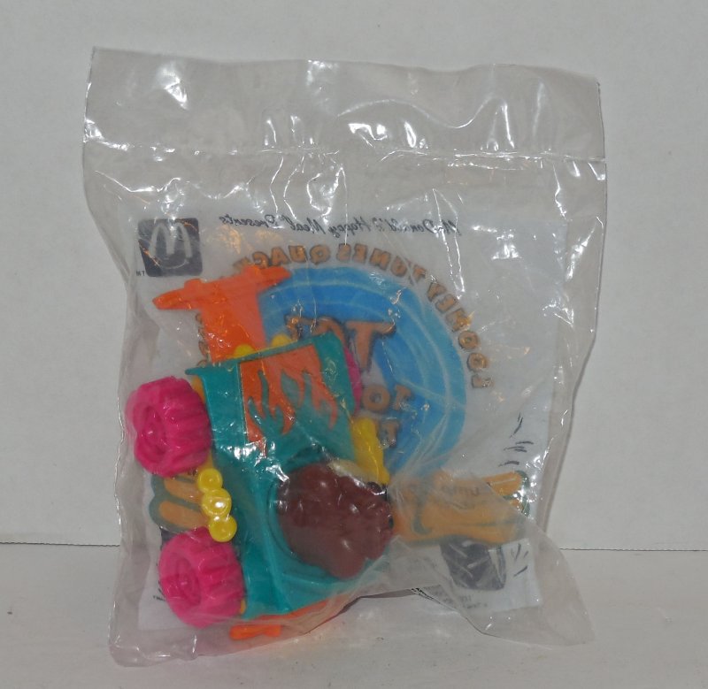 Image 1 of 1992 McDonalds Happy Meal Toy Looney Toons Quack-Up Cars Taz Tornado Tracker MIP