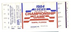 1984 USFL CHAMPIONSHIP Game FULL UNUSED TICKET