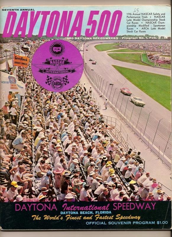 Image 0 of 1965 Daytona 500 Nascar Program Fred Lorenzen Win