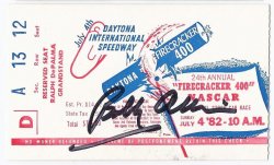 1982 Firecracker 400 Ticket Stub Winner Bobby Allison Signed