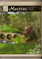 2007 Masters Golf program Zach Johnson PGA Augusta GA