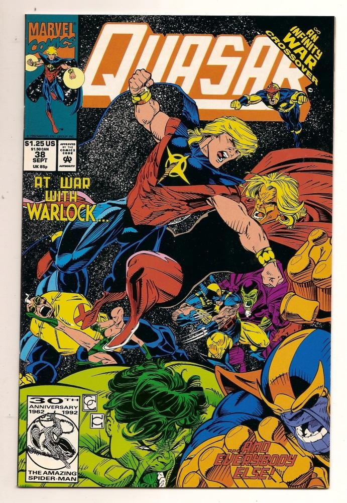 QUASAR #38 - At War with Warlock Sept 1992 Marvel Comics