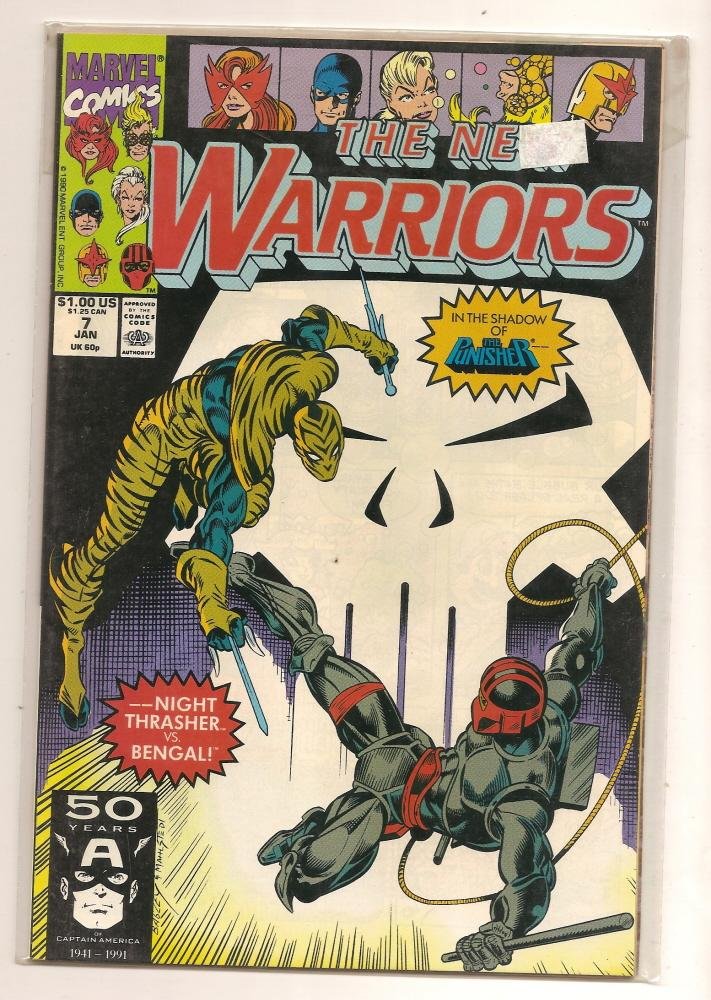 The New Warriors #7 with the punisher 1991 Marvel Comics