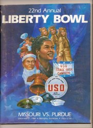 1980 Liberty Bowl Game Program Missouri Purdue