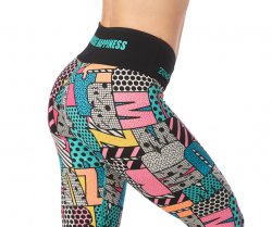 Zumba - I Want My Zumba Ankle Leggings sz XL- Teal Me Everything