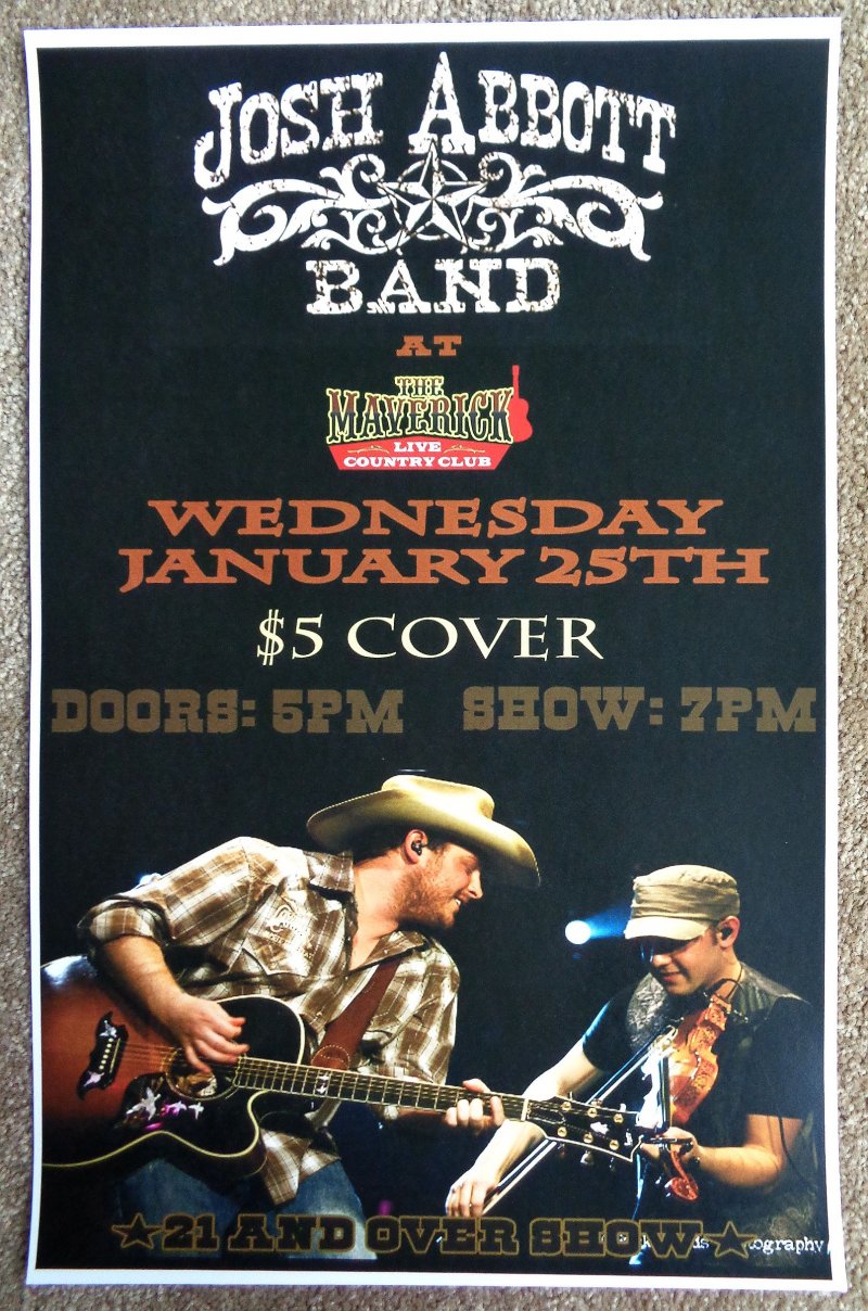 Image 0 of Abbott JOSH ABBOTT BAND 2012 Gig POSTER Tucson Arizona Concert