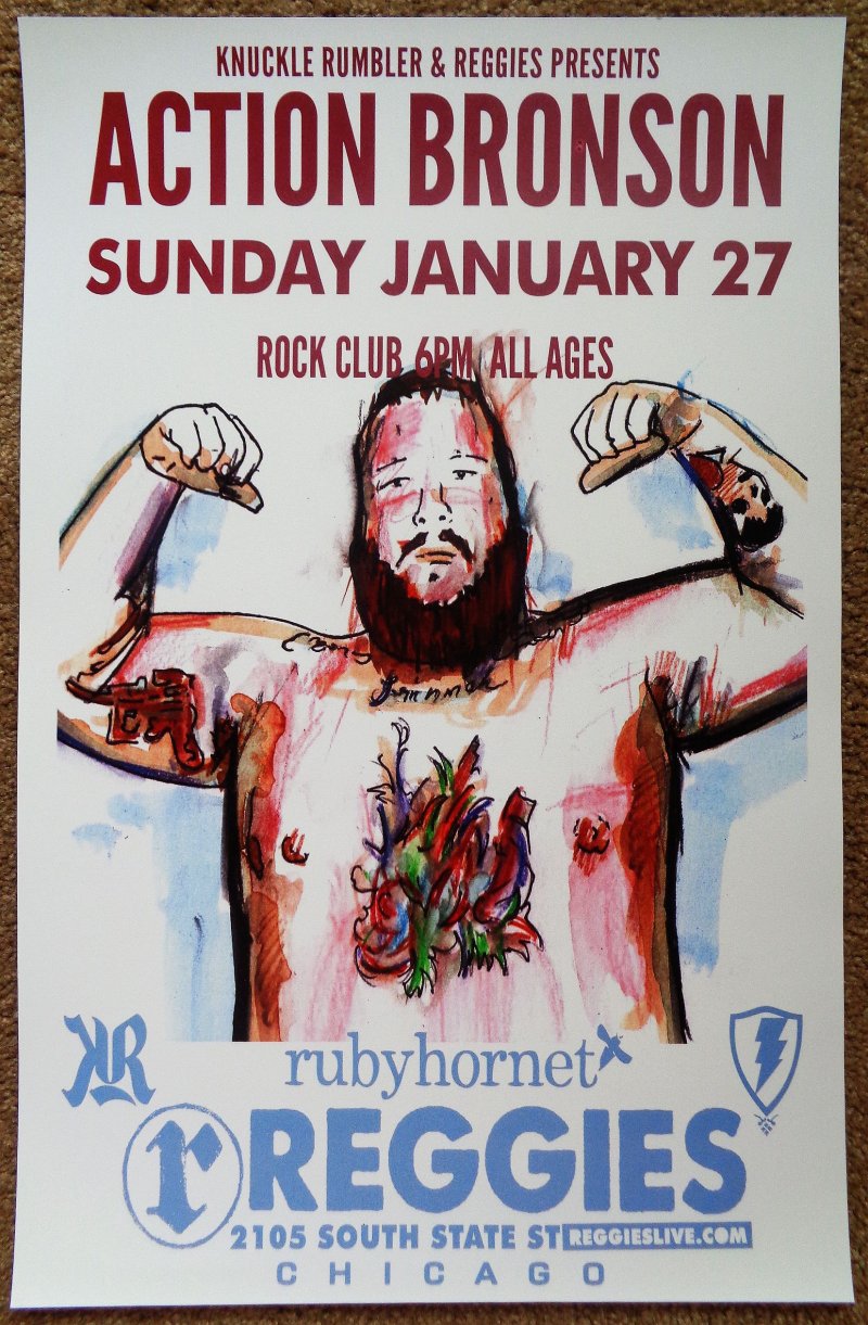 Image 0 of ACTION BRONSON 2013 Gig POSTER Chicago Concert Illinois