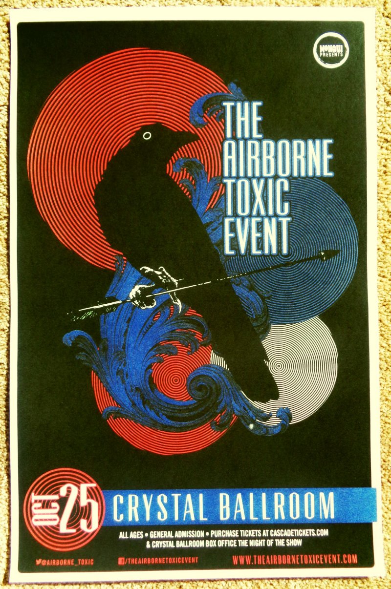 Image 0 of AIRBORNE TOXIC EVENT 2014 Gig POSTER Portland Oregon Concert