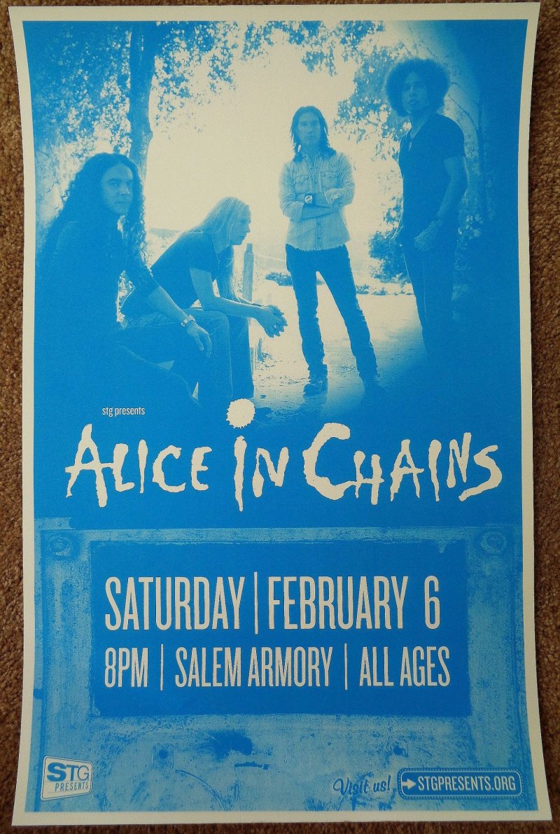 ALICE IN CHAINS Gig POSTER Feb 2010 Concert Salem Oregon 