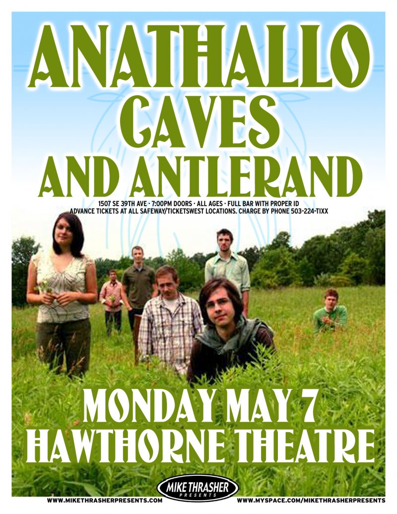 Image 0 of ANATHALLO Portland Oregon 2007 Gig Concert POSTER