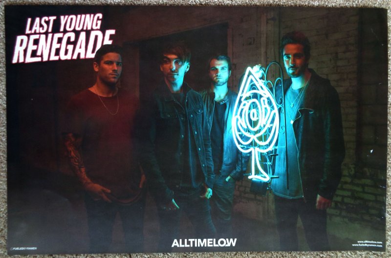 Image 1 of ALL TIME LOW Album POSTER Last Young Renegade 2-Sided 11x17