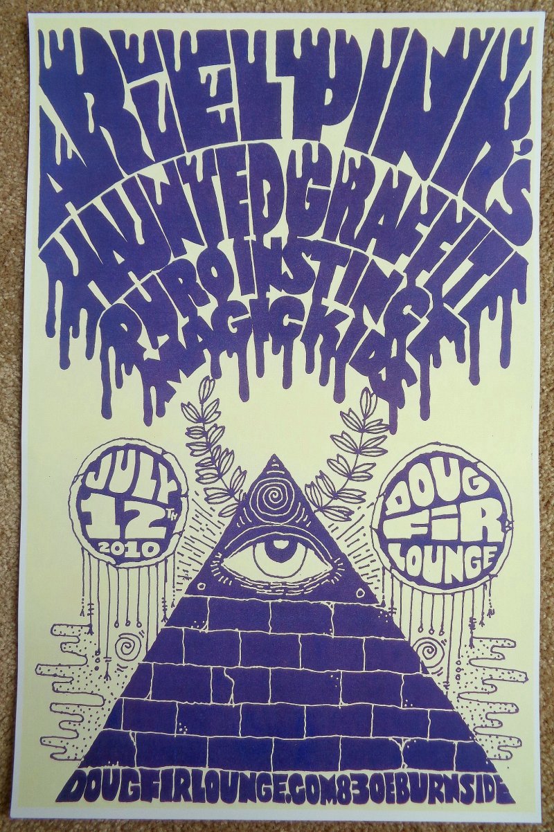 Image 0 of ARIEL PINK 2010 Gig POSTER Portland Oregon Haunted Graffiti Concert 