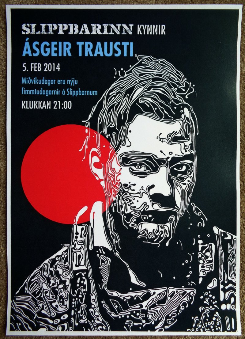 Image 0 of ASGEIR Trausti 2014 Gig POSTER Reykjavik Iceland Concert