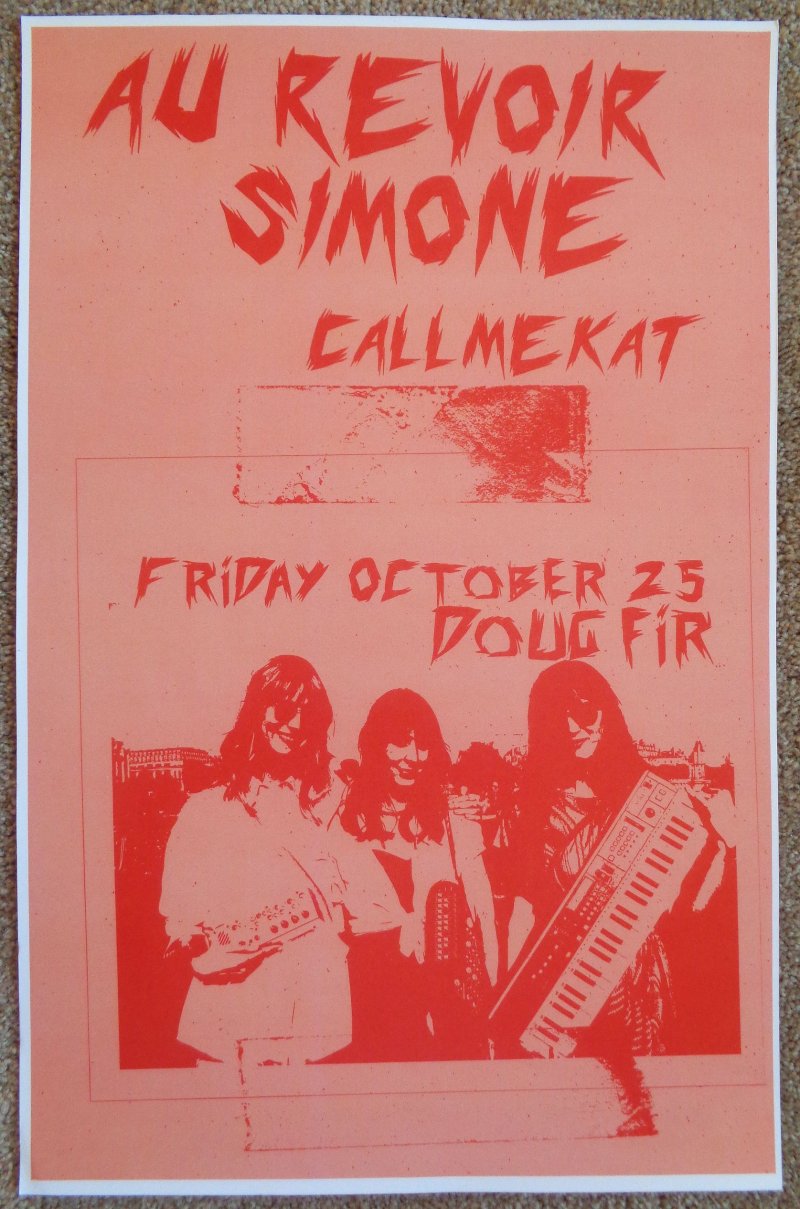 Image 0 of AU REVOIR SIMONE 2013 Gig POSTER Portland Oregon Concert