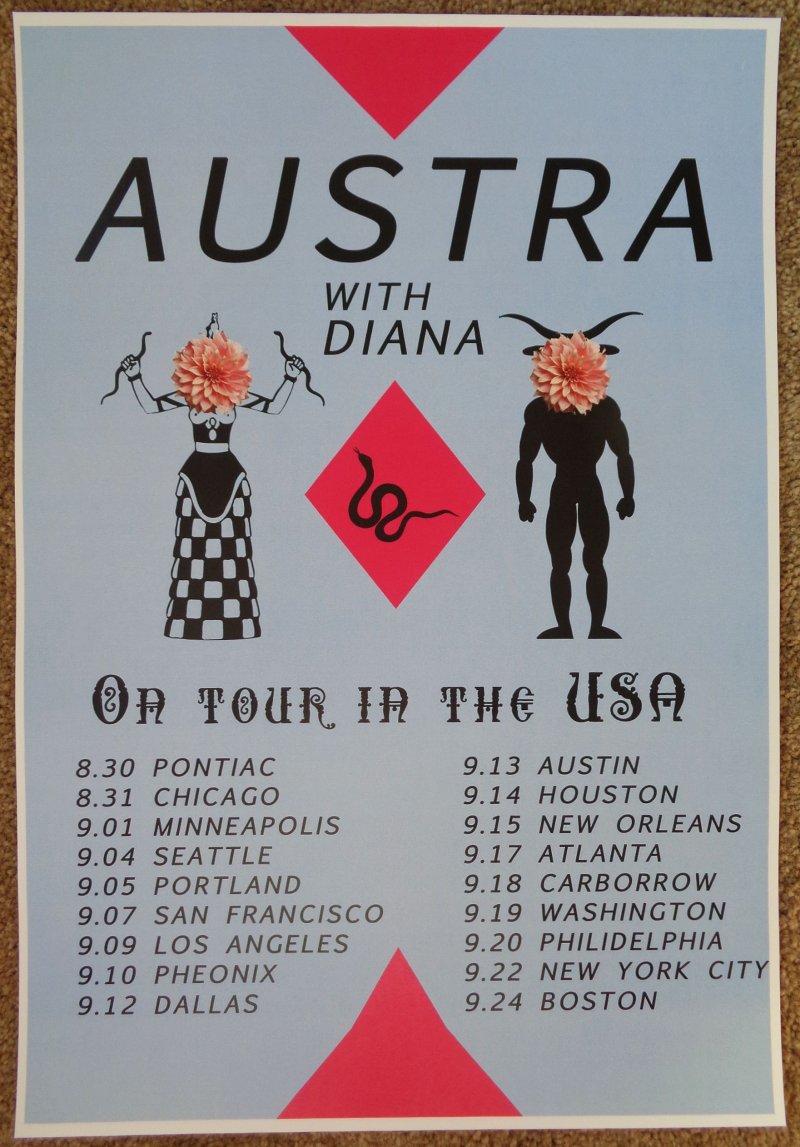 Image 0 of AUSTRA 2013 Tour POSTER Gig Concert Summer USA