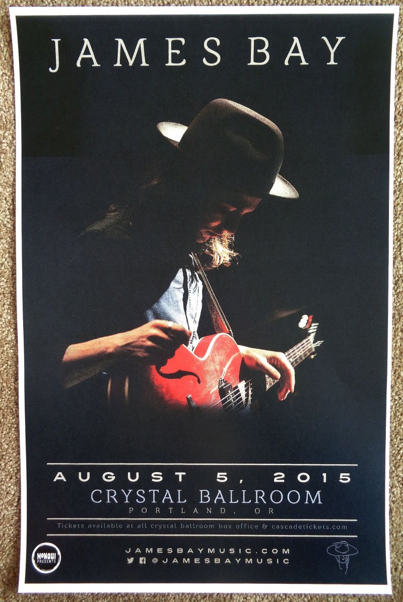 Image 0 of Bay JAMES BAY 2015 Gig POSTER Portland Oregon Concert