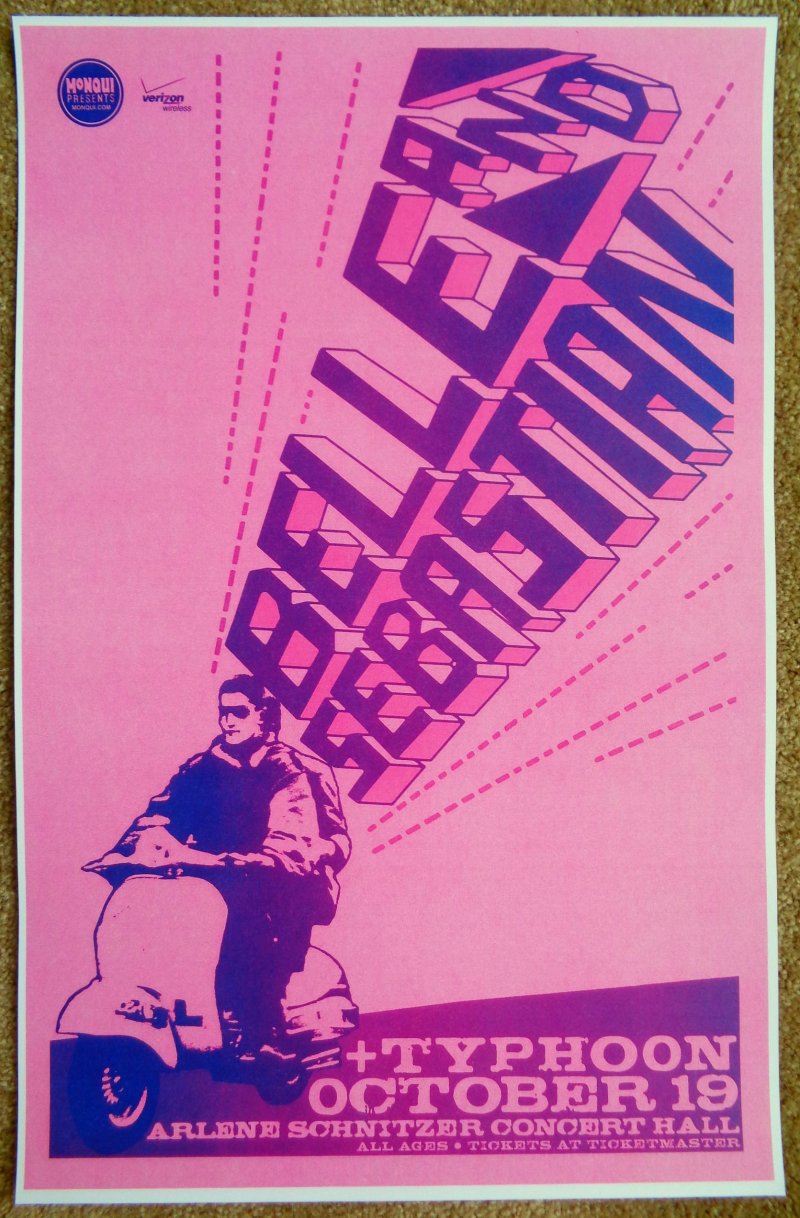 Image 0 of BELLE AND SEBASTIAN 2010 Gig POSTER Portland Oregon Concert (Version 2)