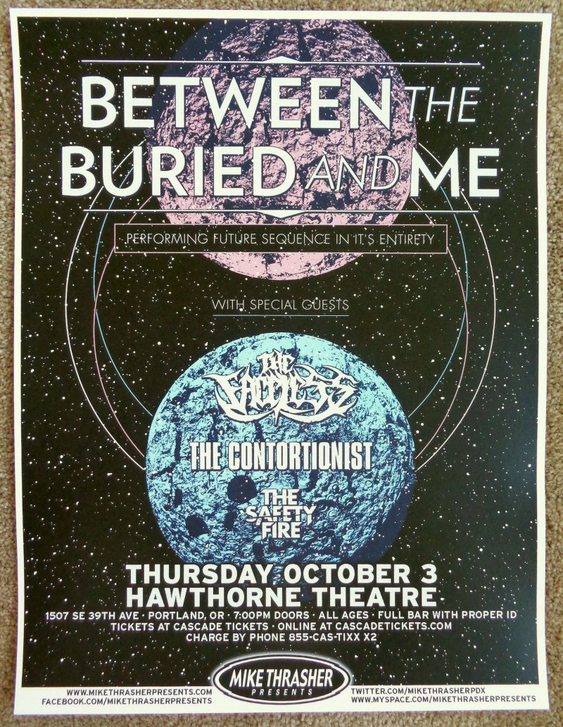 Image 0 of BETWEEN THE BURIED AND ME 2013 Gig POSTER Portland Oregon Concert