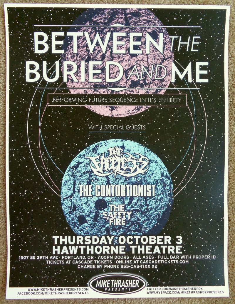 Image 0 of BETWEEN THE BURIED AND ME 2013 Gig POSTER Portland Oregon Concert