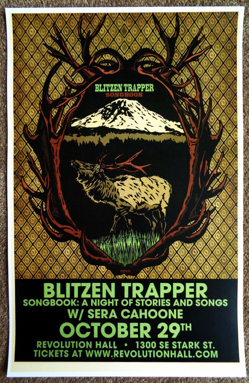 Image 0 of BLITZEN TRAPPER 2016 Gig POSTER Portland Oregon Concert