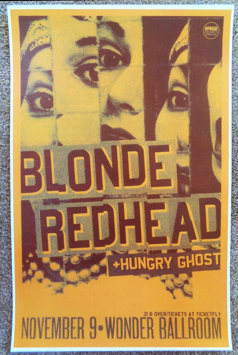 Image 0 of BLONDE REDHEAD 2014 Gig POSTER Portland Oregon Concert