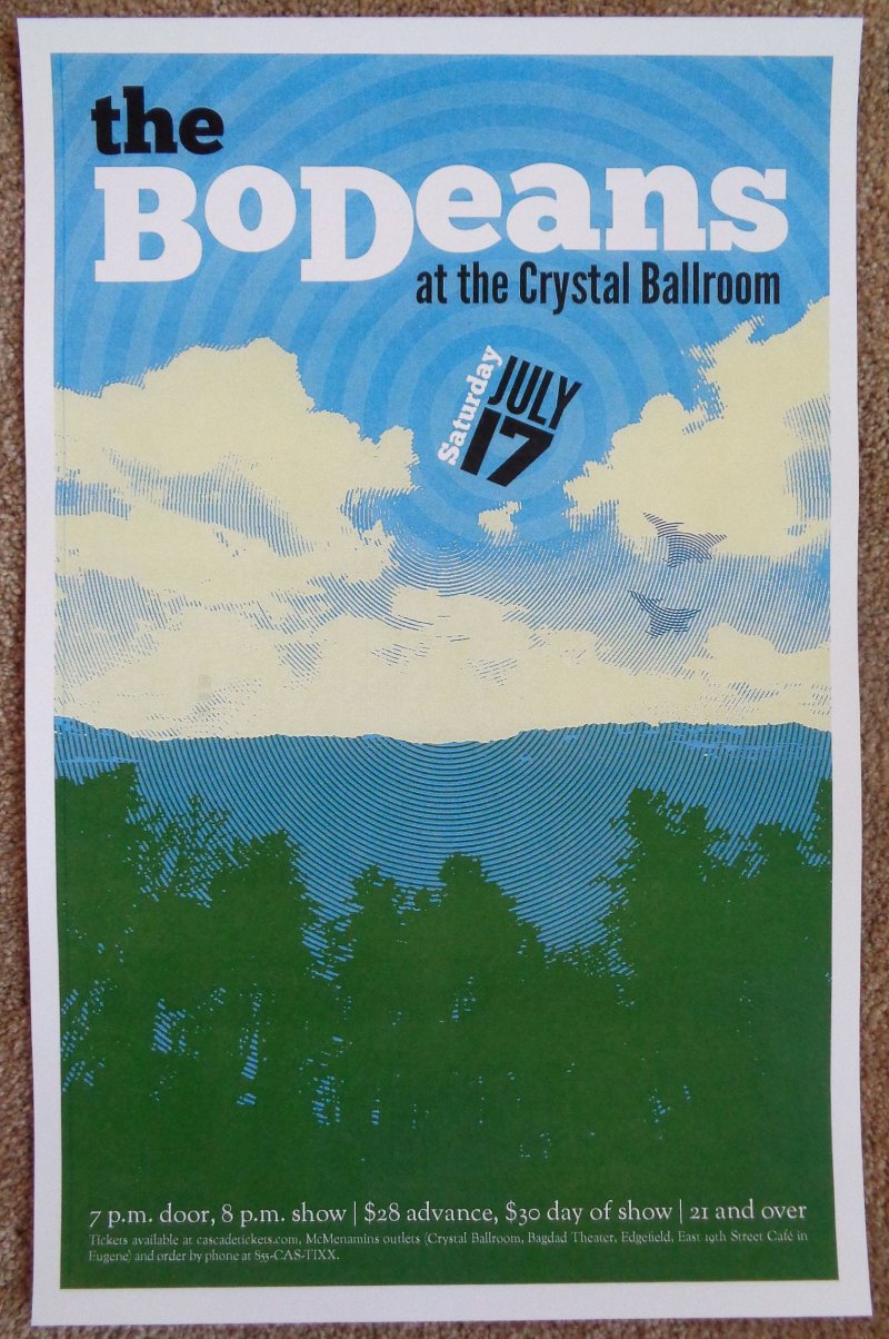 Image 0 of BODEANS Portland Oregon 2011 Gig Concert POSTER