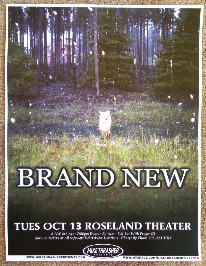 Image 0 of BRAND NEW Jesse Lacey 2009 Gig POSTER Portland Oregon Concert