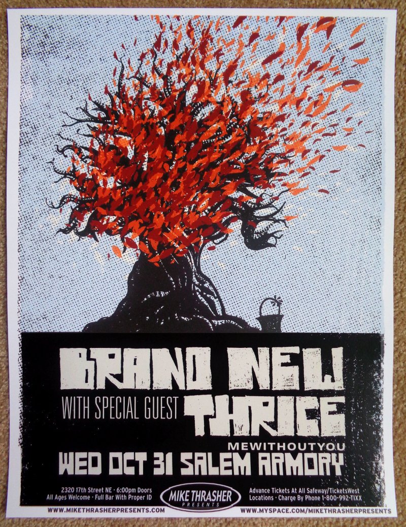 BRAND NEW Jesse Lacey Gig POSTER Salem Oregon October 2007 Concert 