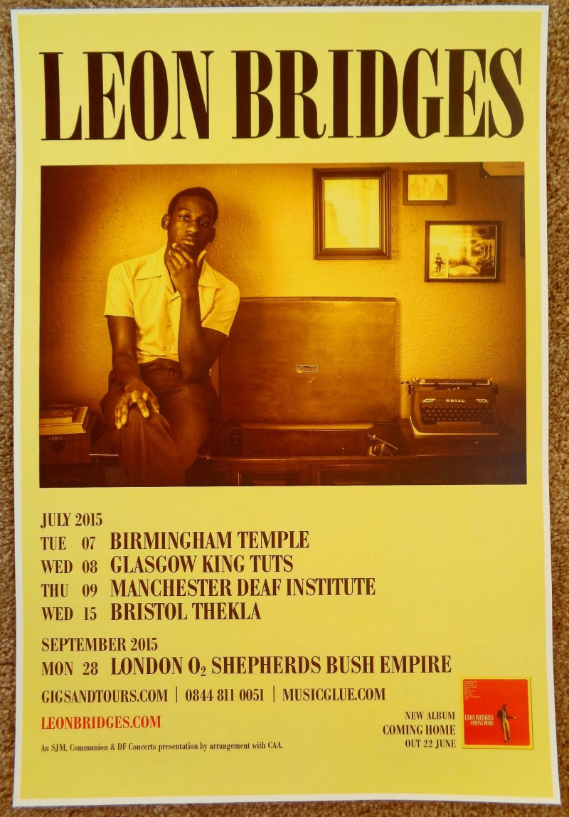 Bridges LEON BRIDGES 2015 UK Tour POSTER Gig Concert