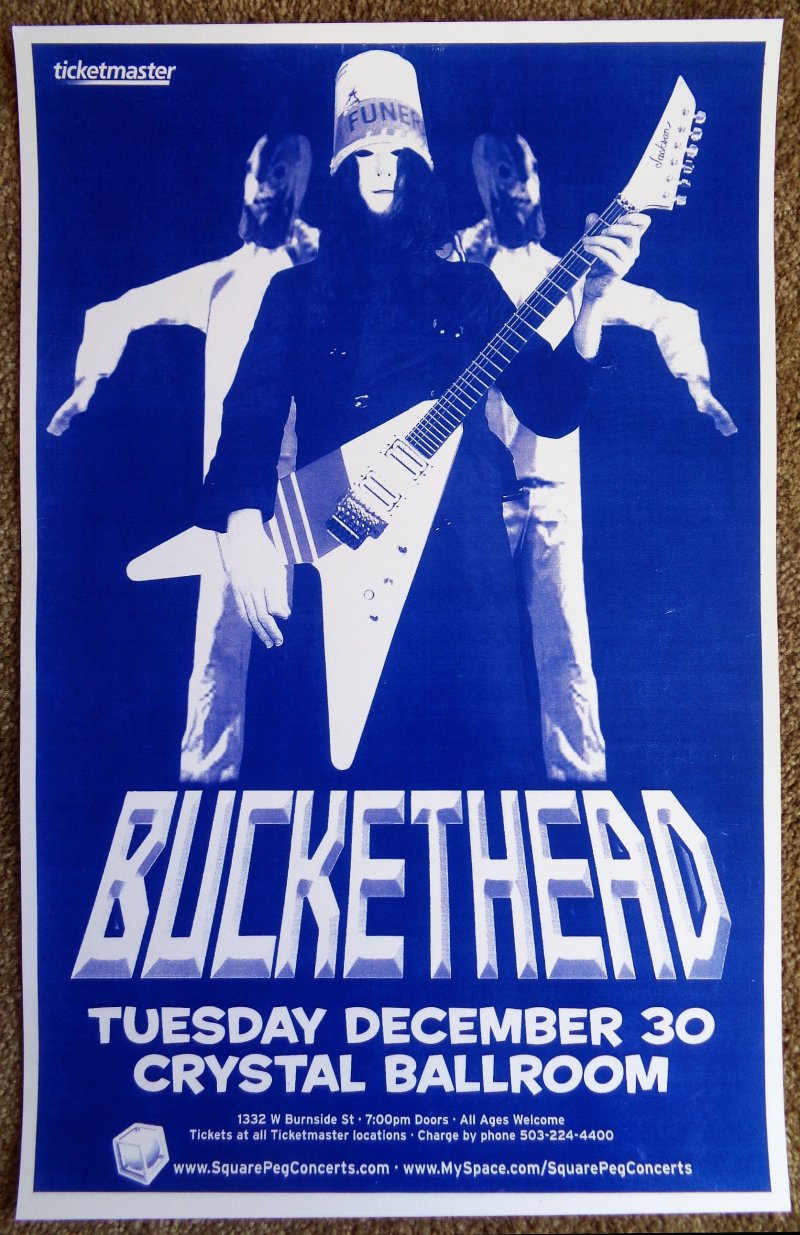 Image 0 of BUCKETHEAD Portland Oregon December 2008 Gig Concert POSTER