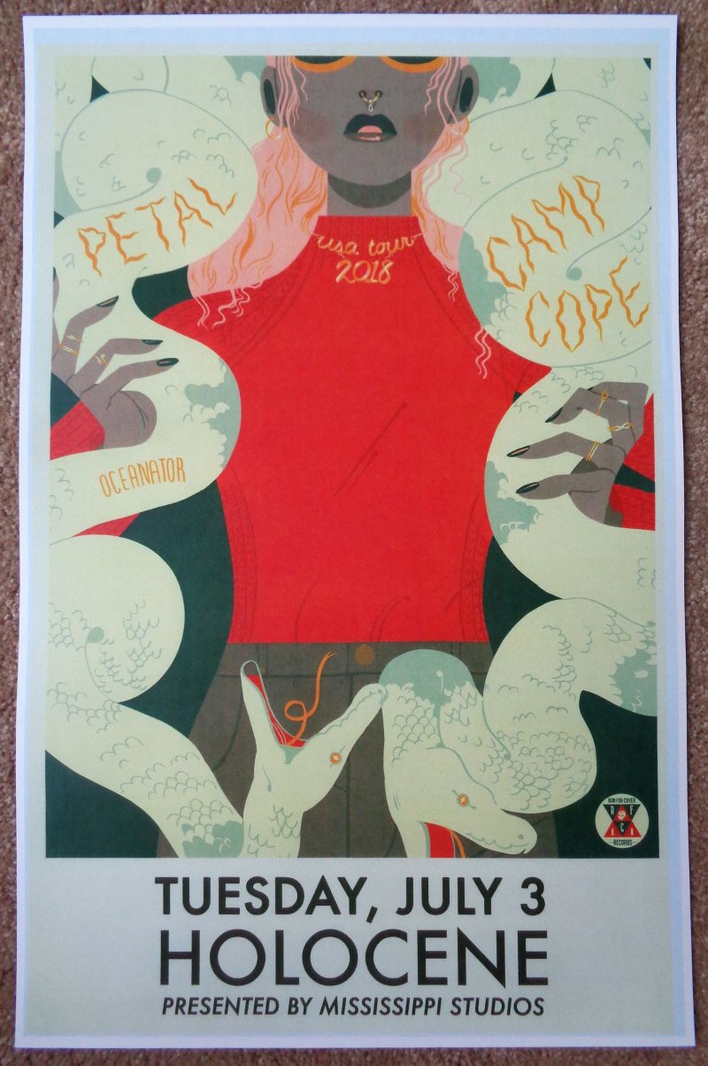 Image 0 of CAMP COPE & PETAL Kiley Lotz 2018 POSTER Gig Portland Oregon Concert