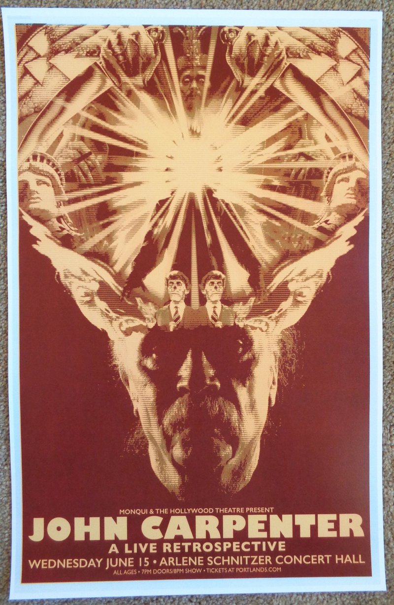 Image 0 of Carpenter JOHN CARPENTER 2016 Gig POSTER Portland Oregon Concert