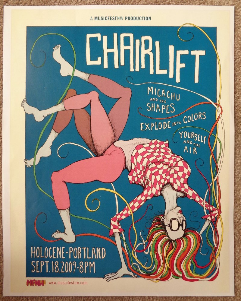 Image 0 of CHAIRLIFT Portland Oregon MFNW Musicfest NW 2009 Gig Concert POSTER Inspire You