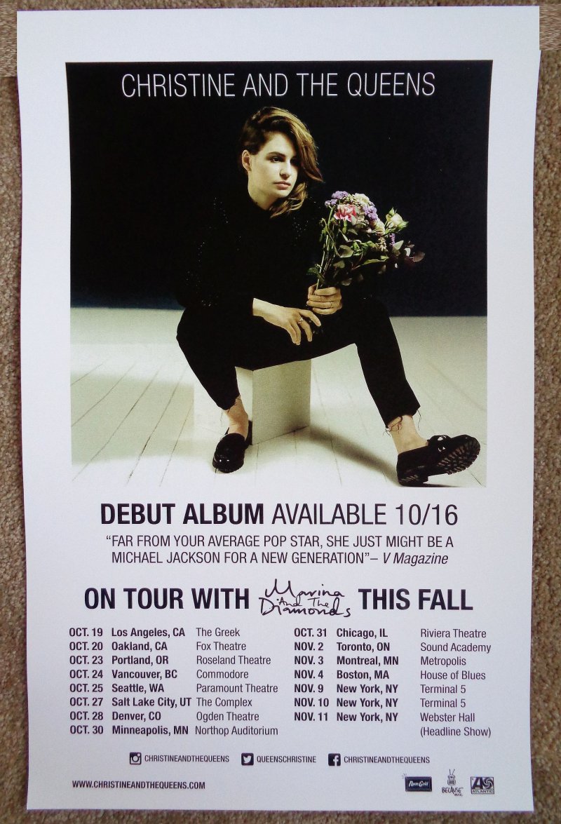 Image 0 of CHRISTINE AND THE QUEENS 2016 Tour POSTER North America Gig Concert